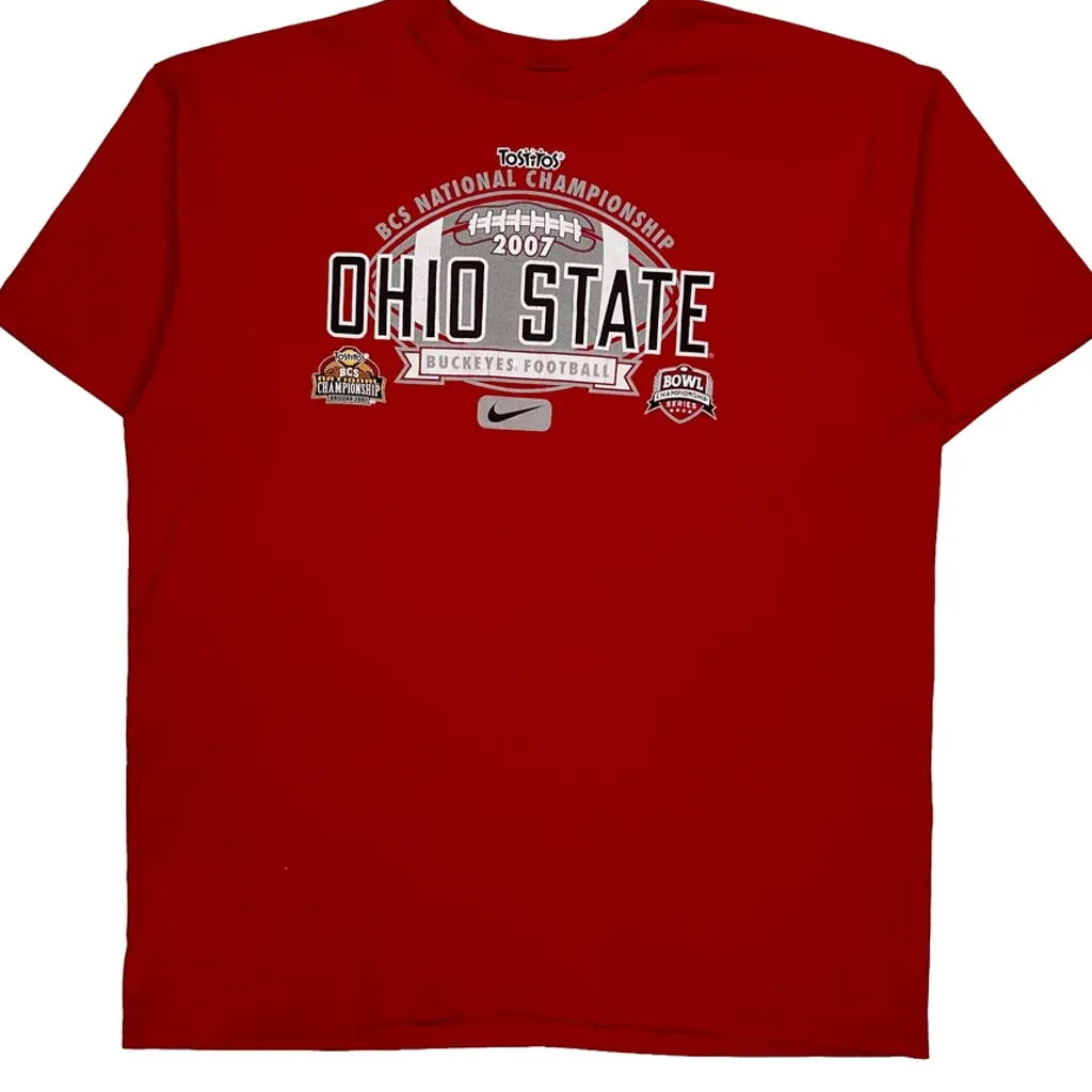 Ohio State Buckeyes Football Nike Graphic T-Shirt - XL Red Cotton - Image 5