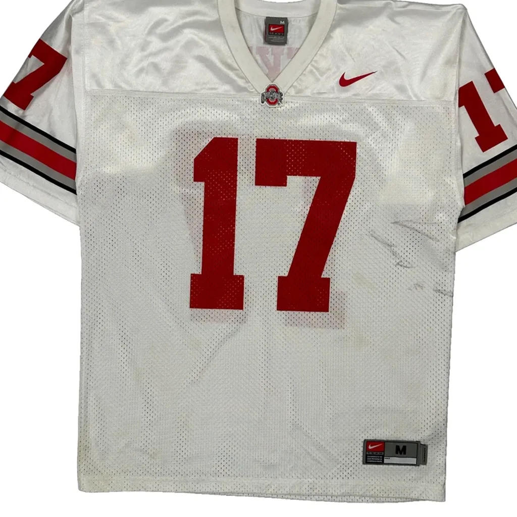 Ohio State Buckeyes Nike Football Jersey - Medium White Polyester - Image 4