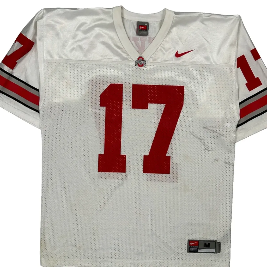 Ohio State Buckeyes Nike Football Jersey - Medium White Polyester - Image 5
