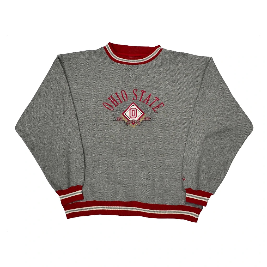Ohio State Midwest College Sweatshirt - Large Grey Cotton Blend