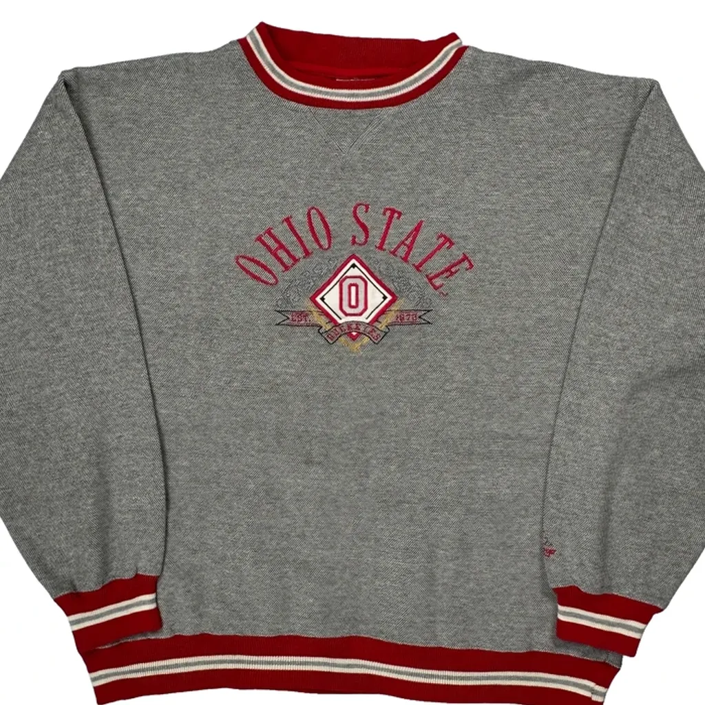 Ohio State Midwest College Sweatshirt - Large Grey Cotton Blend - Image 4