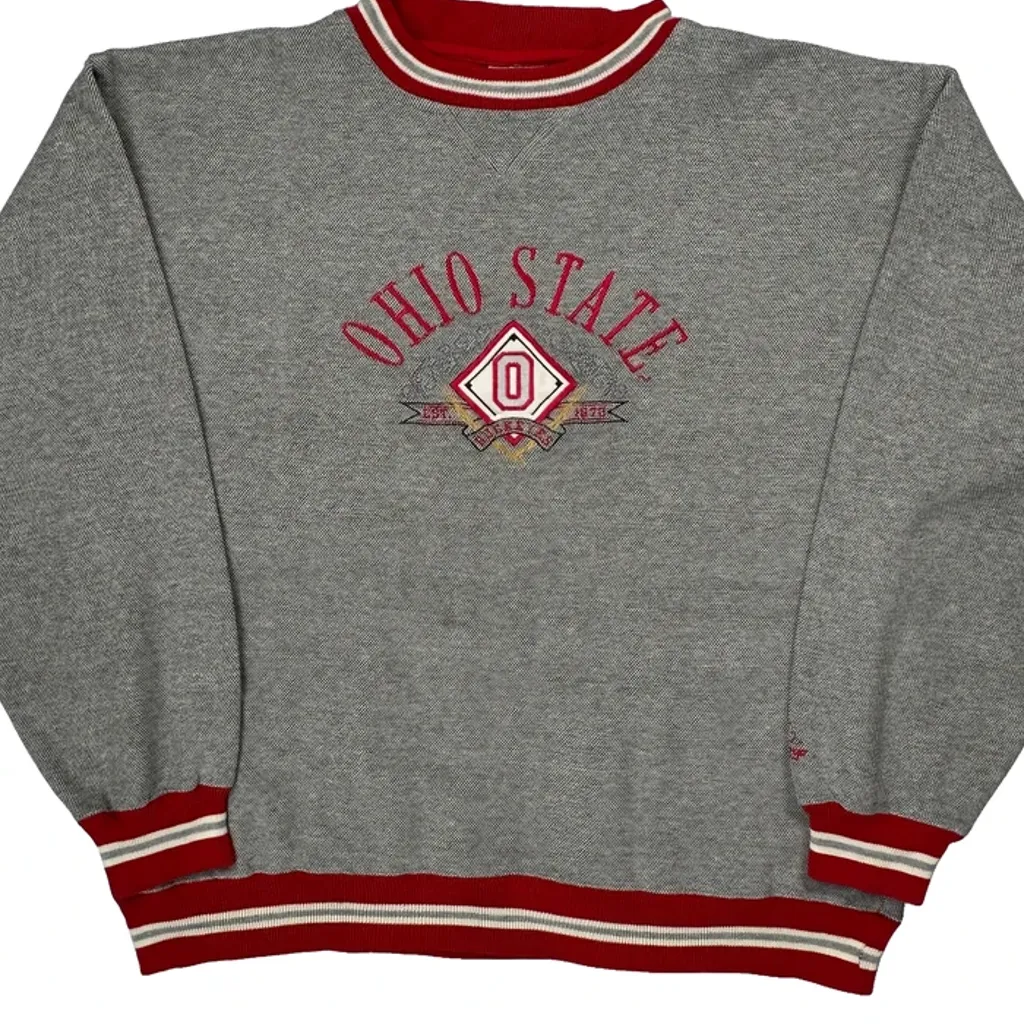 Ohio State Midwest College Sweatshirt - Large Grey Cotton Blend - Image 5