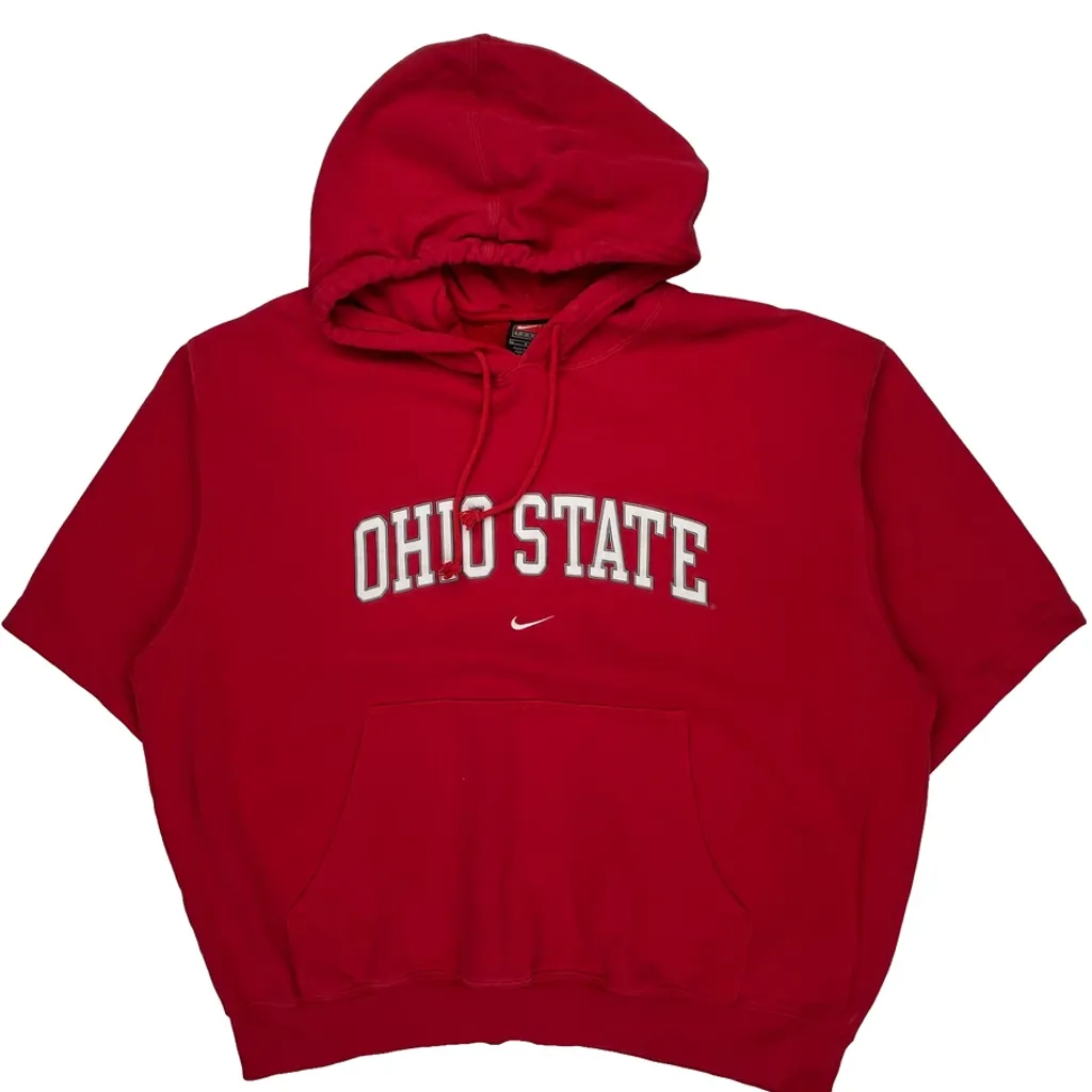 Ohio State Nike College Hoodie - Large Red Cotton - Image 4