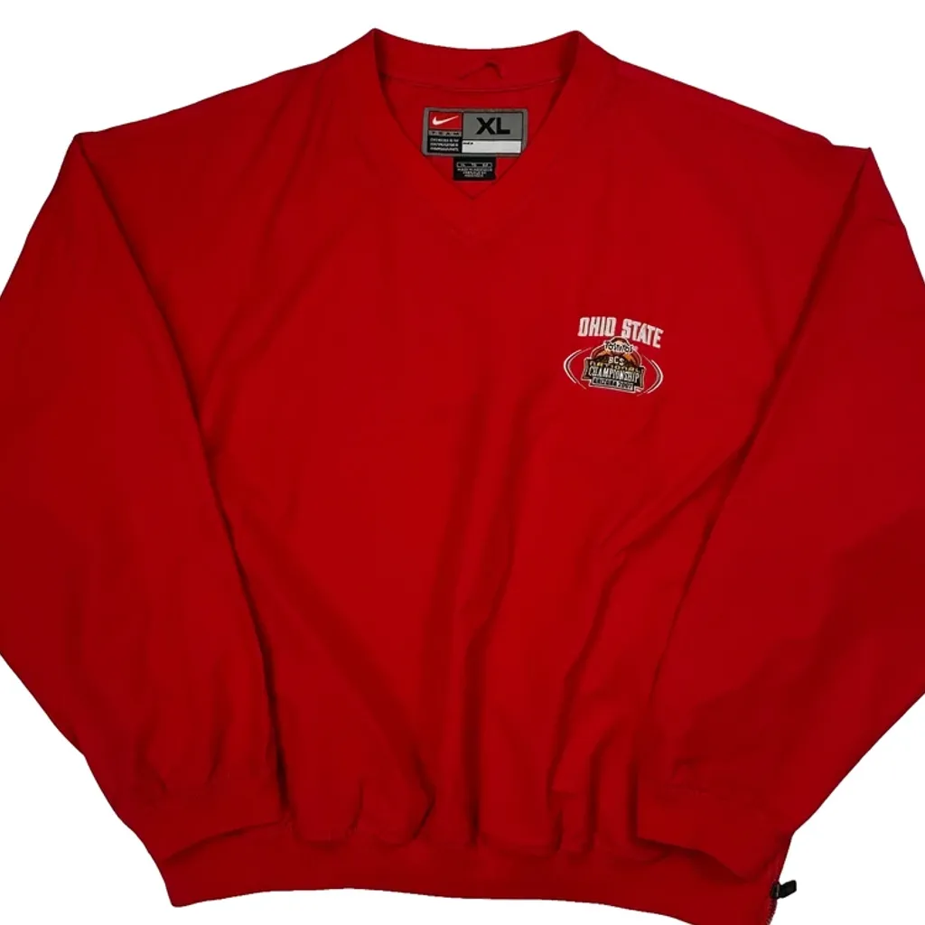 Ohio State Nike V-Neck Windbreaker - XL Red Polyester - Image 4