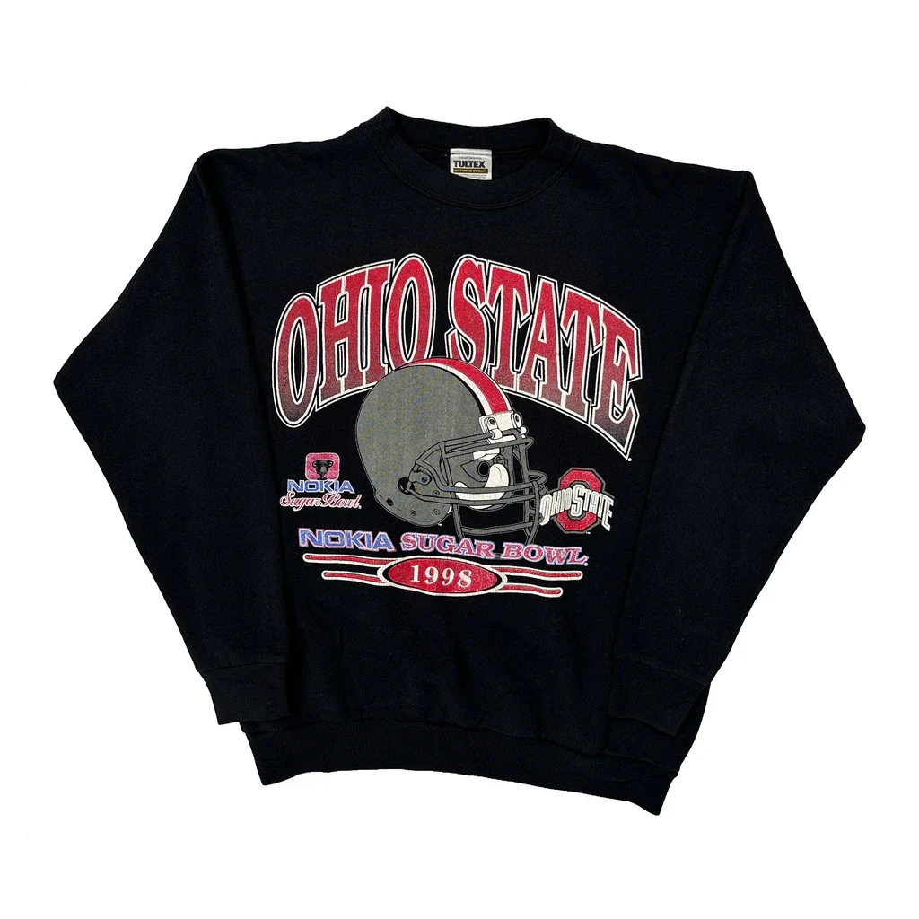 Ohio State Tultex College Sweatshirt - Medium Black Cotton Blend