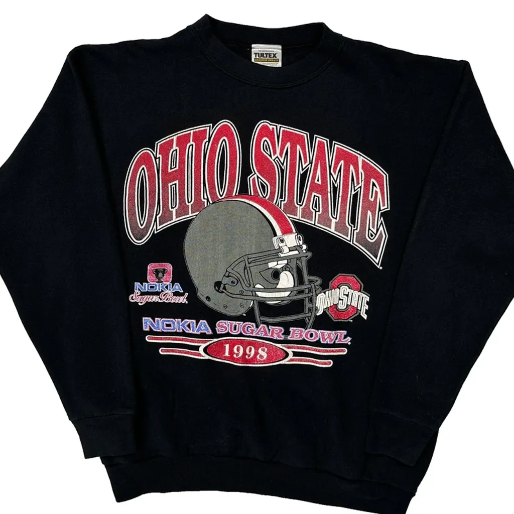 Ohio State Tultex College Sweatshirt - Medium Black Cotton Blend - Image 5