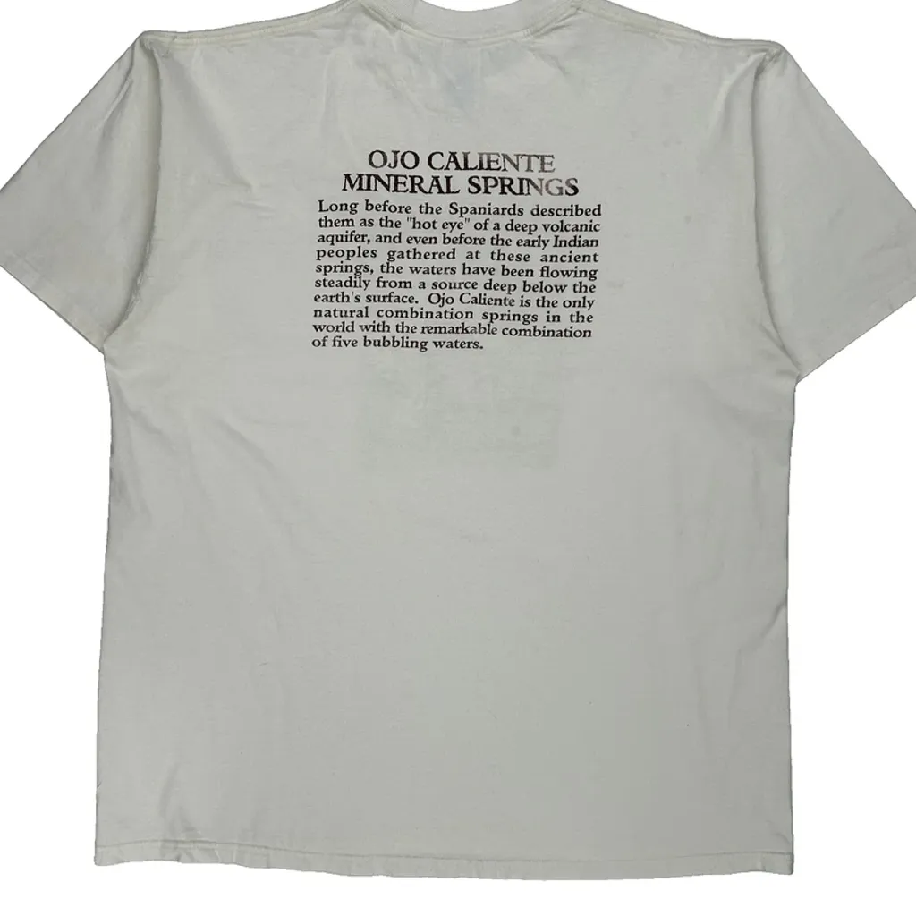 Ojo Caliente Mineral Springs Jerzees T-Shirt - XL White Cotton - Image 6