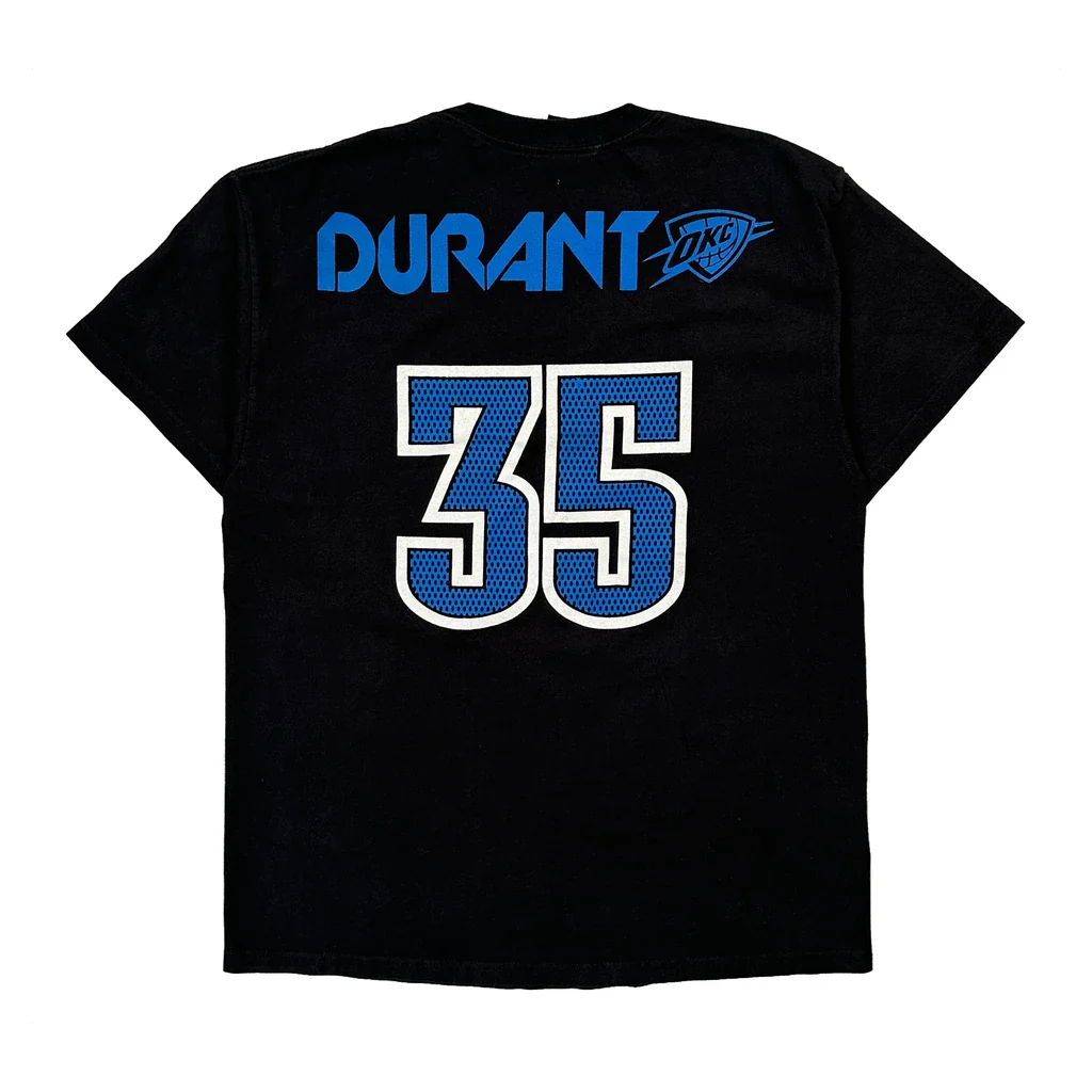 Oklahoma City Thunder Unk Nba T-Shirt - Large Black Cotton - Image 2
