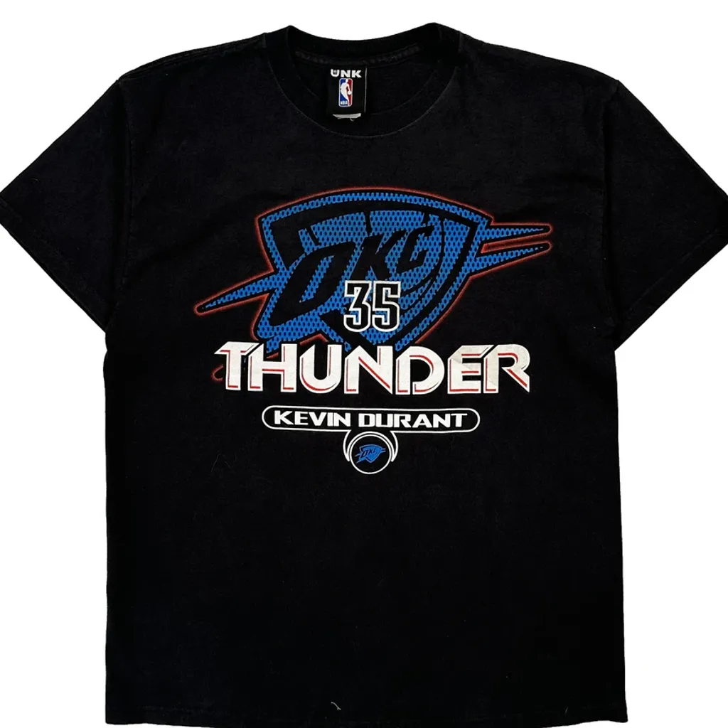 Oklahoma City Thunder Unk Nba T-Shirt - Large Black Cotton - Image 6