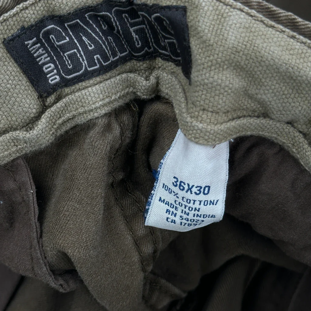 Old Navy Cargo Trousers - 36W 30L Brown Cotton - Image 6