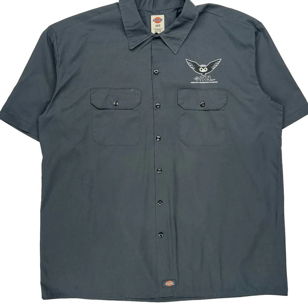 Olympic Warehouse Logistics Dickies Tall Short Sleeve Shirt - 2XL Grey Polyester Blend - Image 5