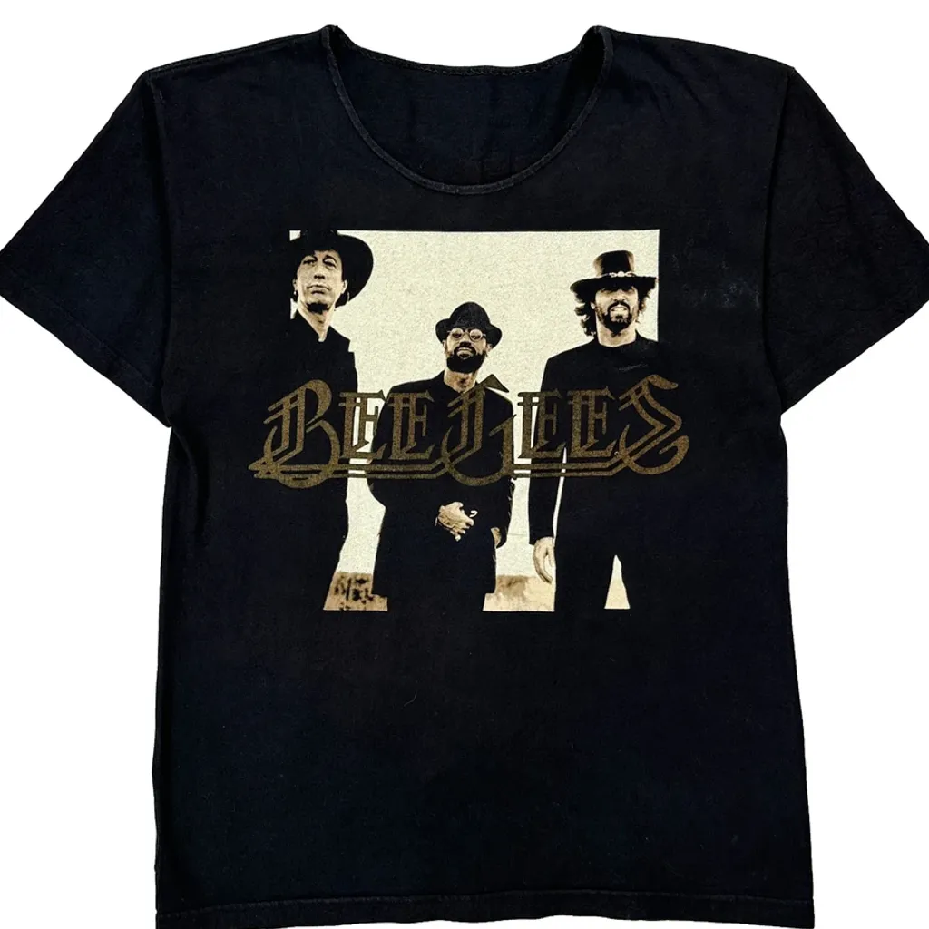 One Night Only Beejees Band T-Shirt - Medium Black Cotton - Image 5