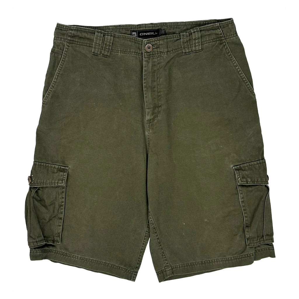 O''Neill Cargo Shorts - 33W 10L Green Cotton - Image 2