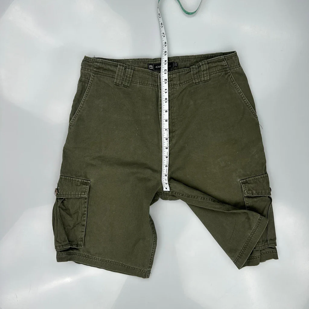 O''Neill Cargo Shorts - 33W 10L Green Cotton - Image 4