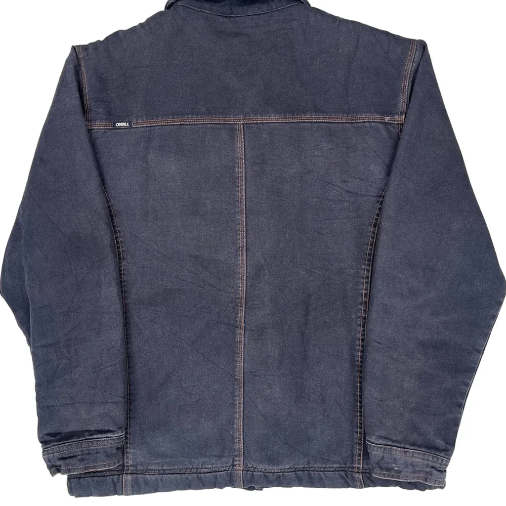 O''Neill Sherpa Lined Field Chore Jacket - Large Blue Cotton - Image 7