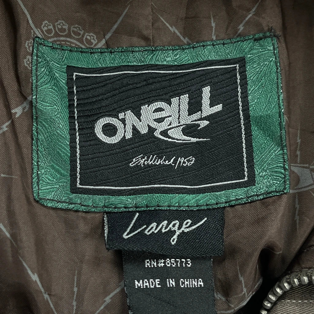 O''Neill Pinstripe Jacket - Large Brown Cotton - Image 3