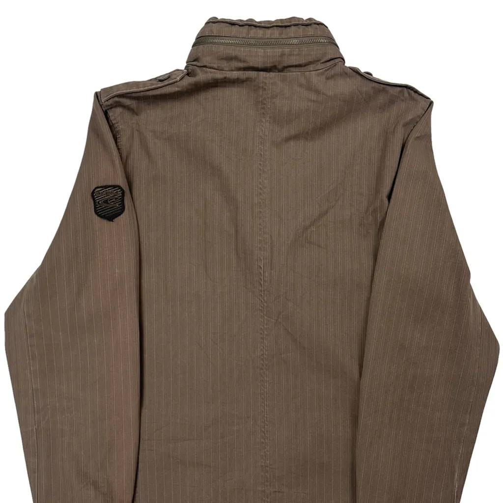 O''Neill Pinstripe Jacket - Large Brown Cotton - Image 6
