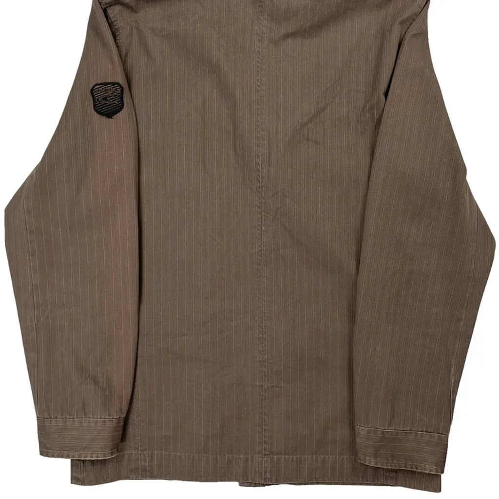 O''Neill Pinstripe Jacket - Large Brown Cotton - Image 7