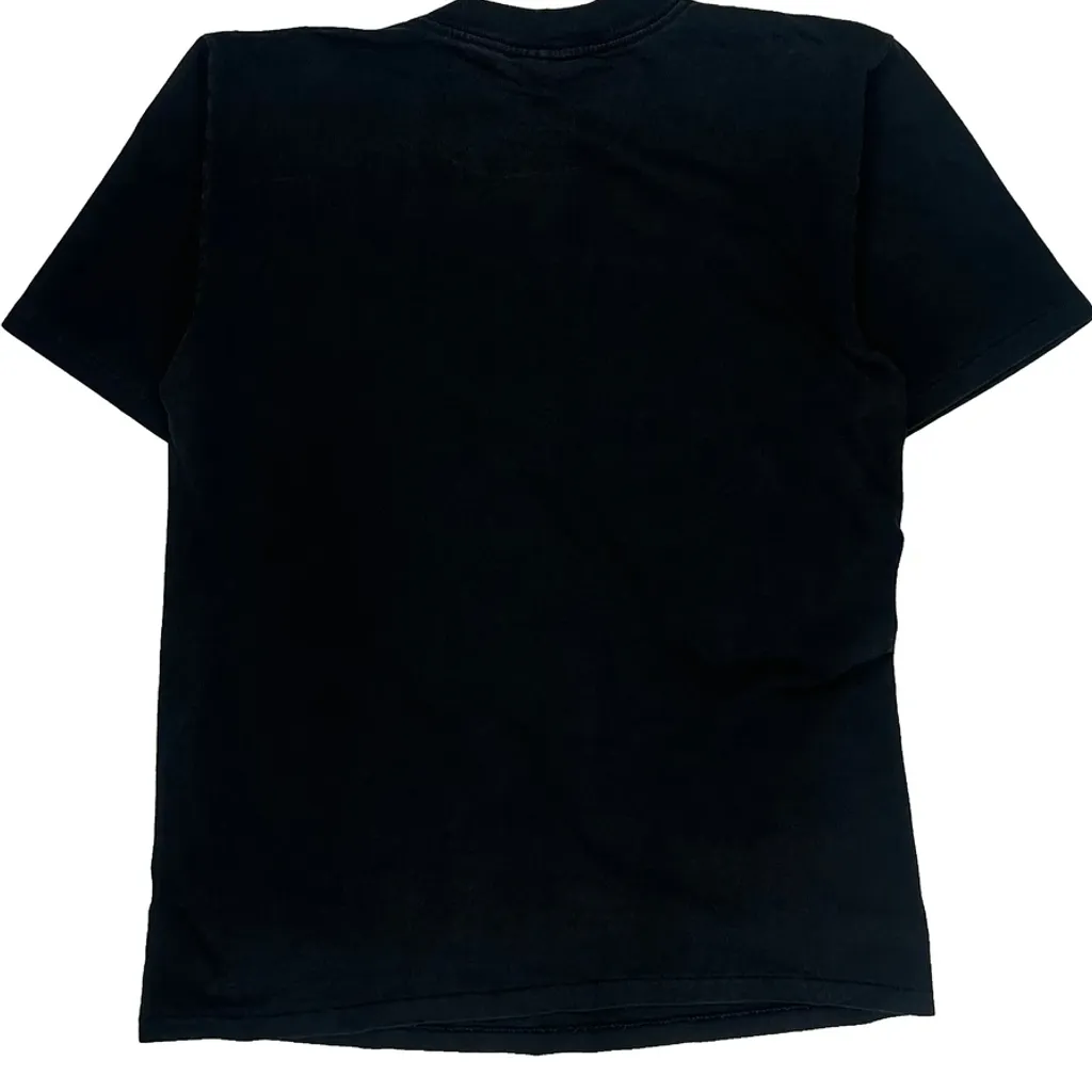 Oneita Single Stitch T-Shirt - Large Black Cotton - Image 7