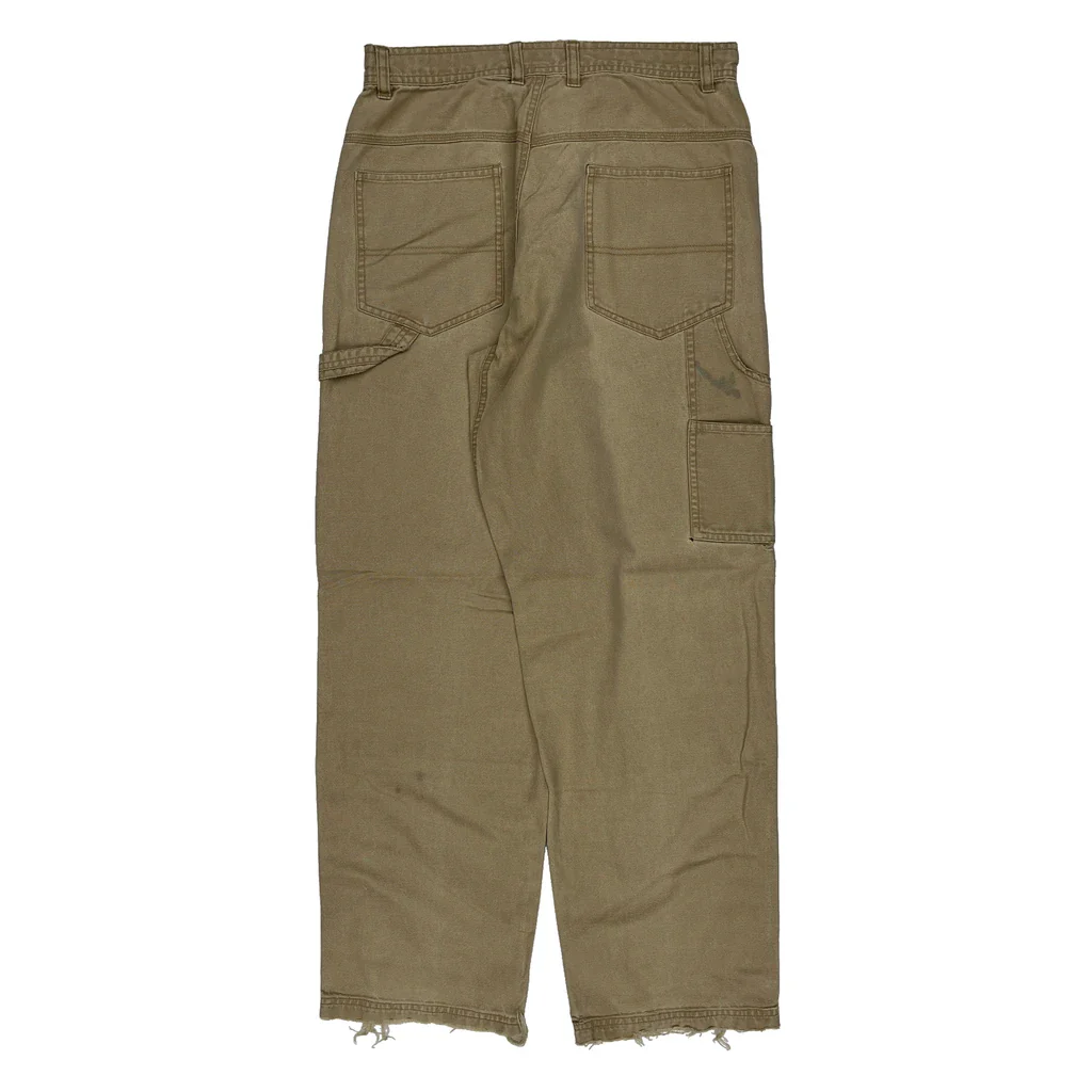 Oobe Double Knee Carpenter Trousers - 29W 30L Beige Cotton