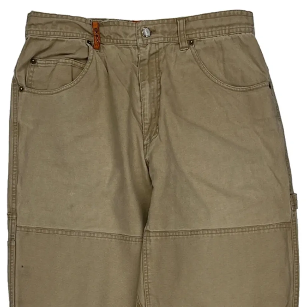 Oobe Double Knee Carpenter Trousers - 29W 30L Beige Cotton - Image 10
