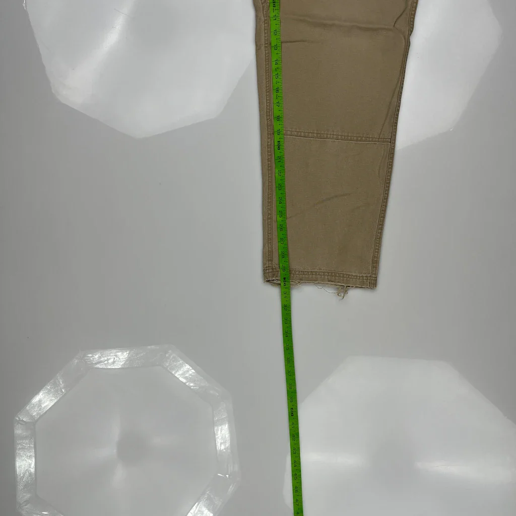 Oobe Double Knee Carpenter Trousers - 29W 30L Beige Cotton - Image 5