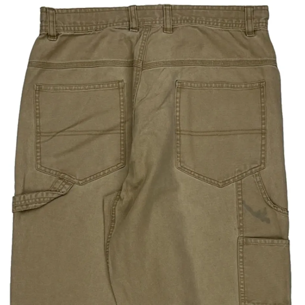 Oobe Double Knee Carpenter Trousers - 29W 30L Beige Cotton - Image 8