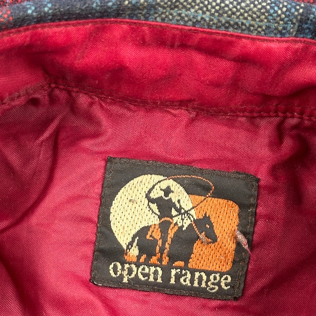 Open Range Checked Flannel Shirt - Small Red Cotton - Image 4