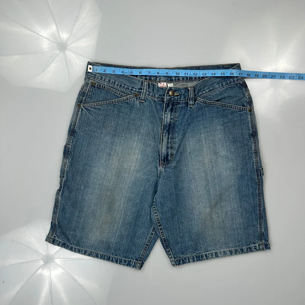 Open Trails Denim Shorts - 34W 10L Blue Cotton - Image 3