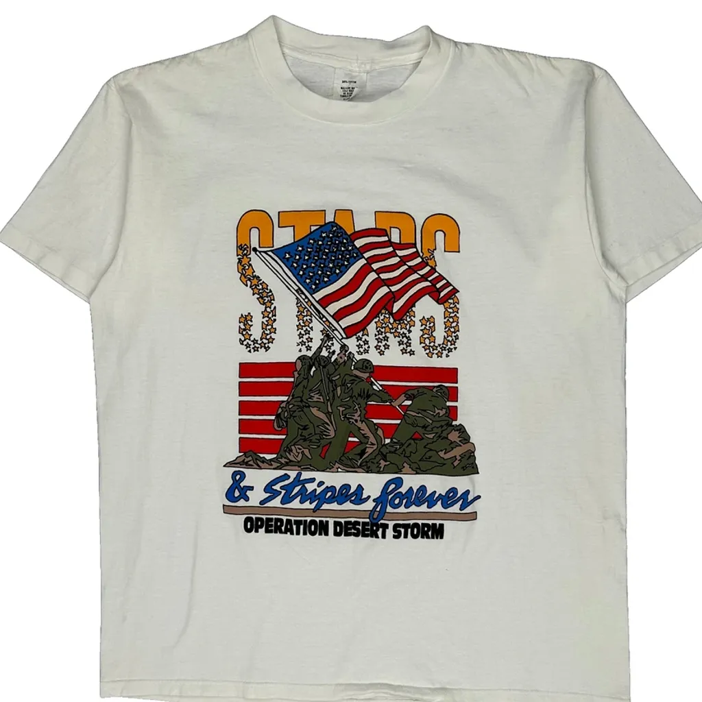 Operation Desert Storm Unbranded Graphic T-Shirt - XL White Cotton - Image 4