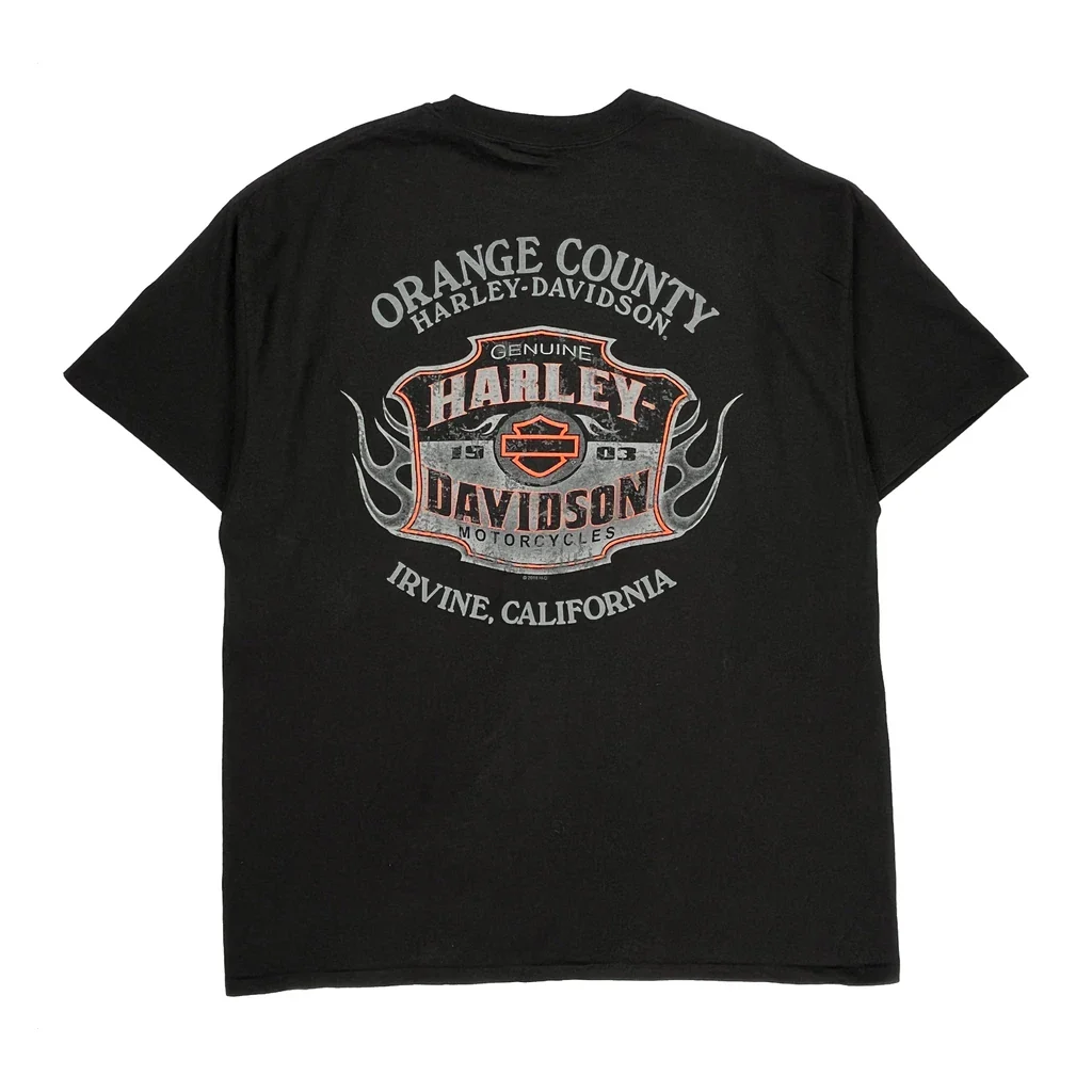 Orange County Harley-Davidson Harley Davidson Graphic T-Shirt - XL Black Cotton - Image 2