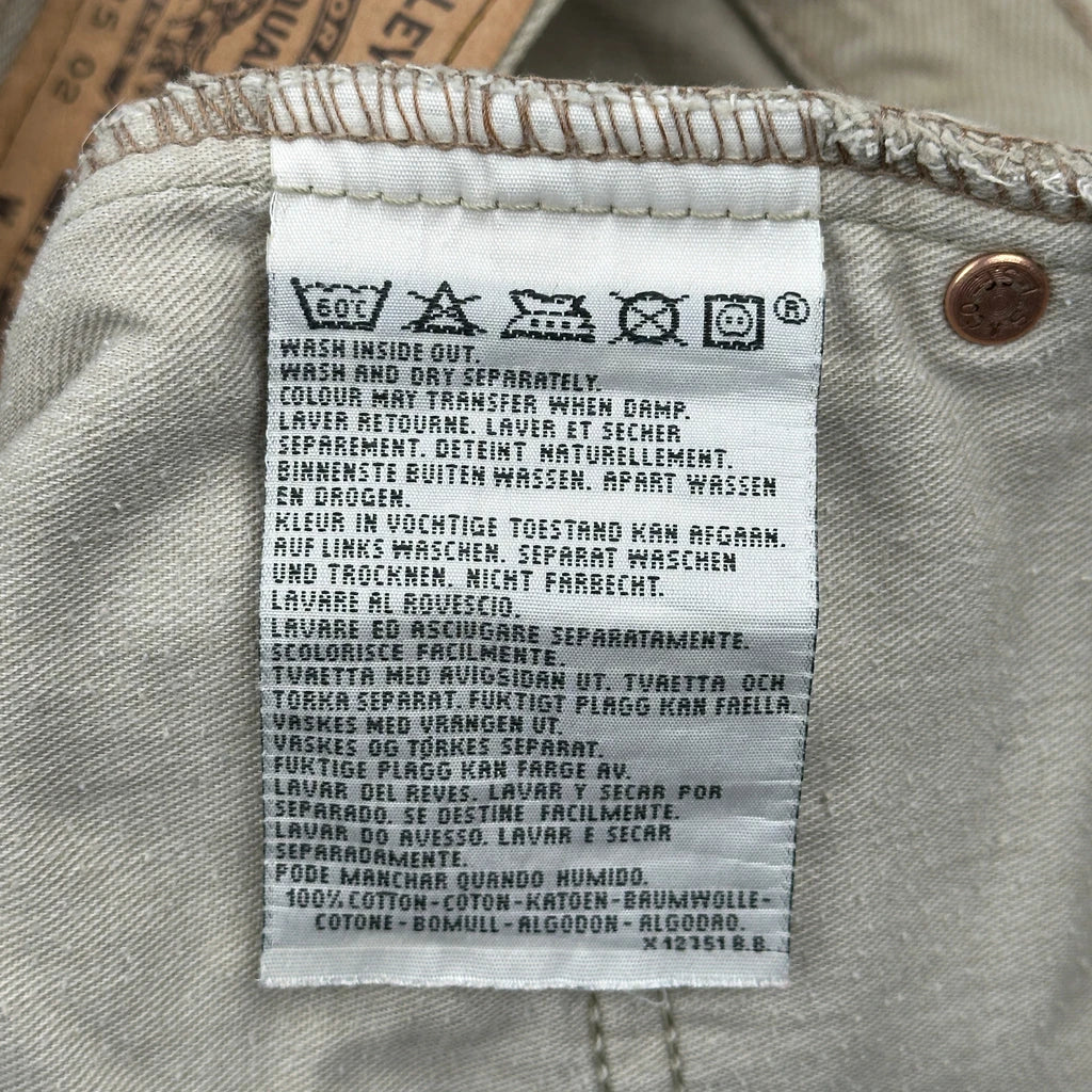 Orange Tab 615 Levis Jeans - 31W 35L Beige Cotton - Image 6