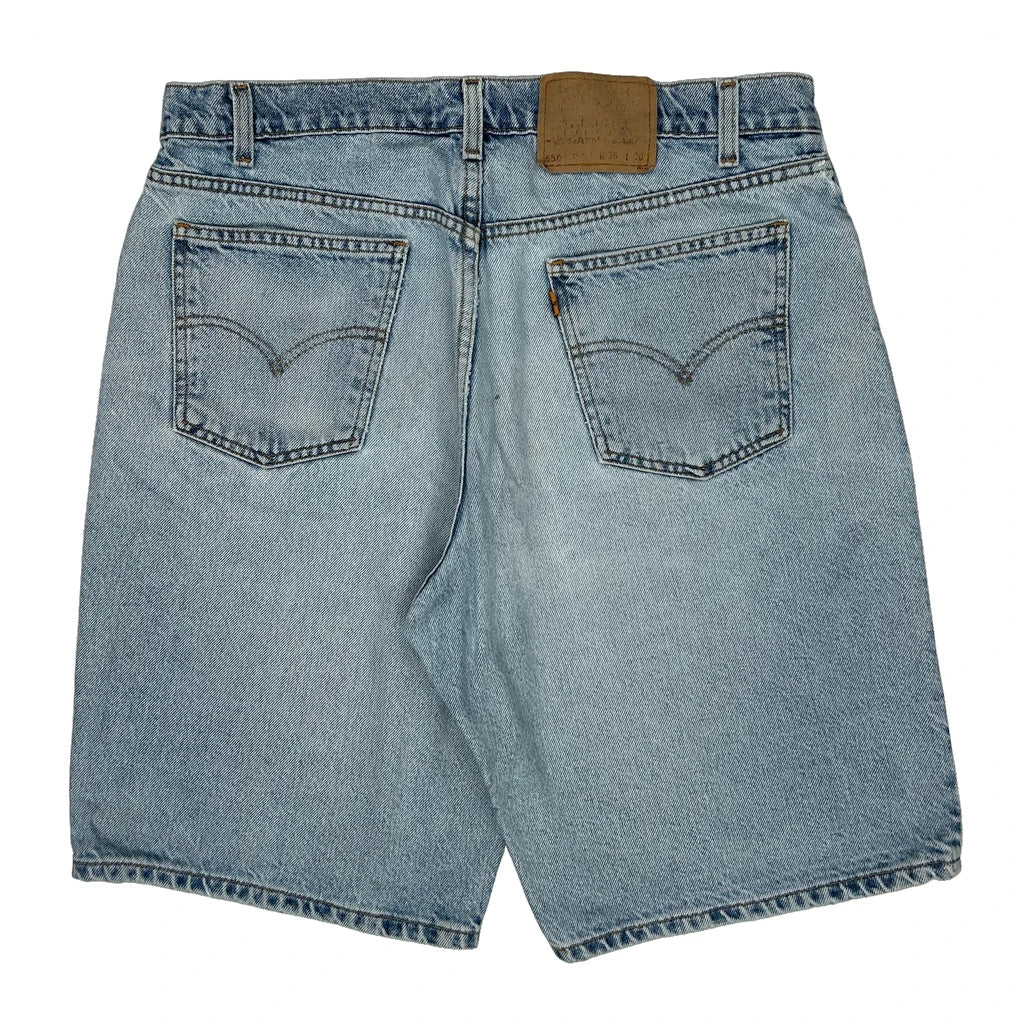 Orange Tab Levis 550 Baggy Denim Shorts - 35W 9L Light Wash Denim
