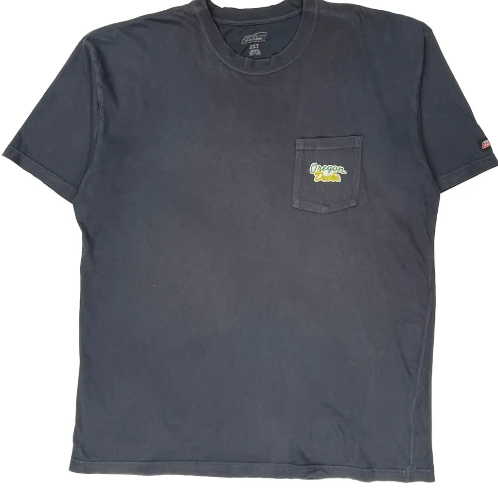 Oregon Ducks Dickies College T-Shirt - 2XL Grey Cotton - Image 5