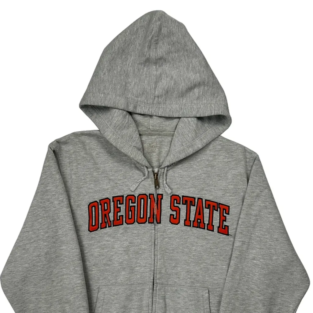 Oregon State Nike College Hoodie - Medium Grey Cotton - Image 4