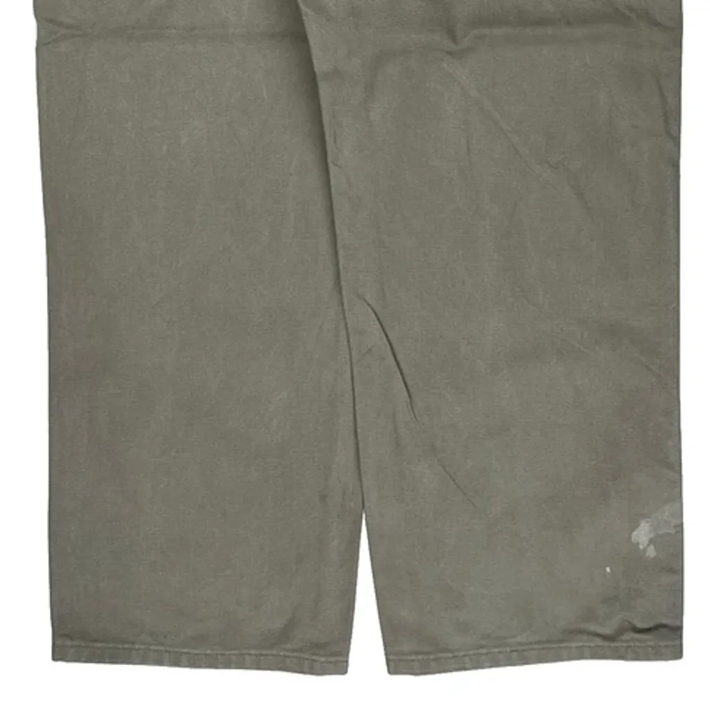 Original Dungarees Fit Carhartt B11 Des Carpenter Pants - 34W 30L Gray Cotton - Image 8