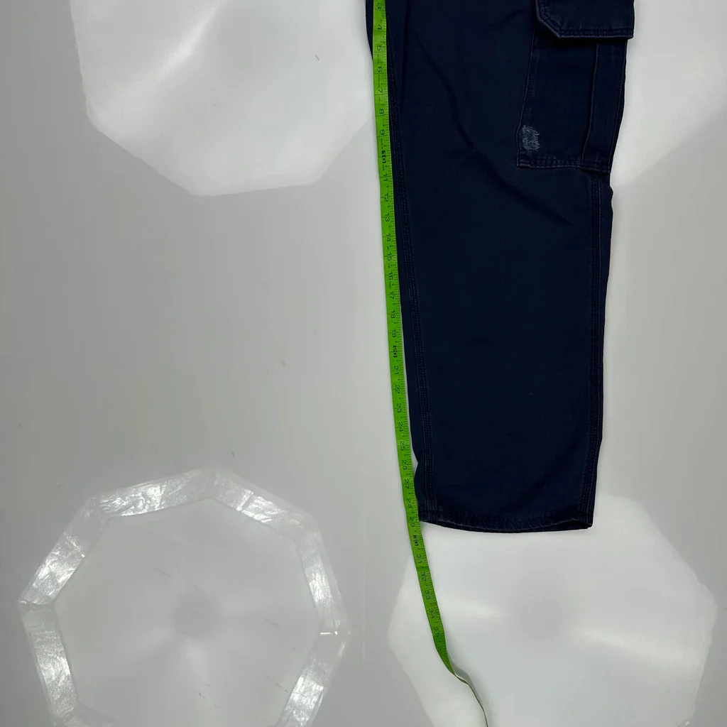 Original Fit Carhartt Cargo Trousers - 36W 29L Navy Cotton Blend - Image 5