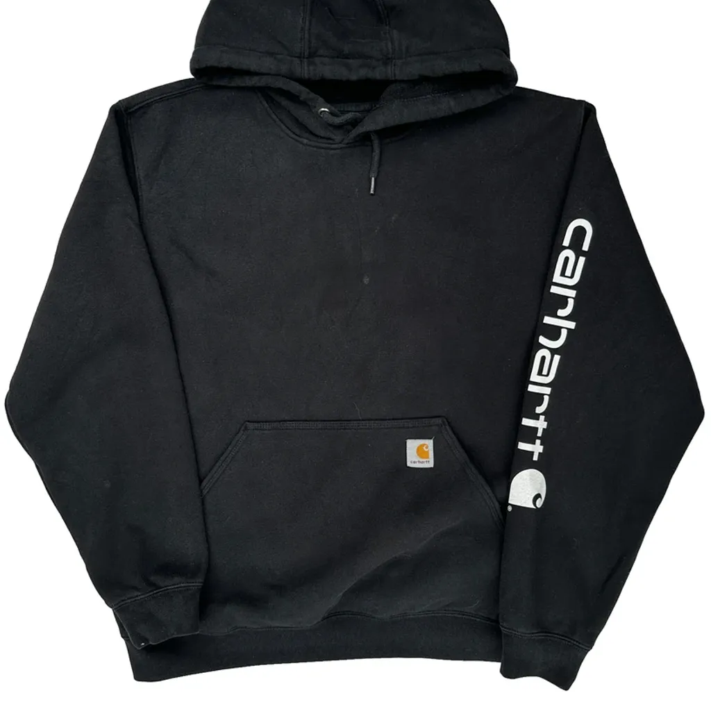 Original Fit Carhartt Hoodie - Large Black Cotton - Image 5