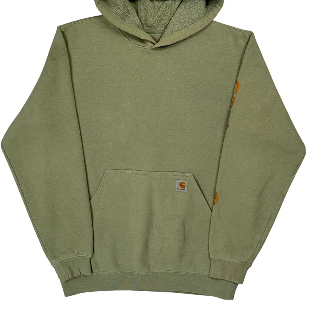 Original Fit Carhartt Hoodie - Medium Green Cotton - Image 4
