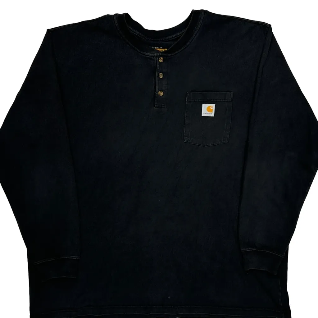 Original Fit Carhartt Long Sleeve T-Shirt - 2XL Black Cotton - Image 5