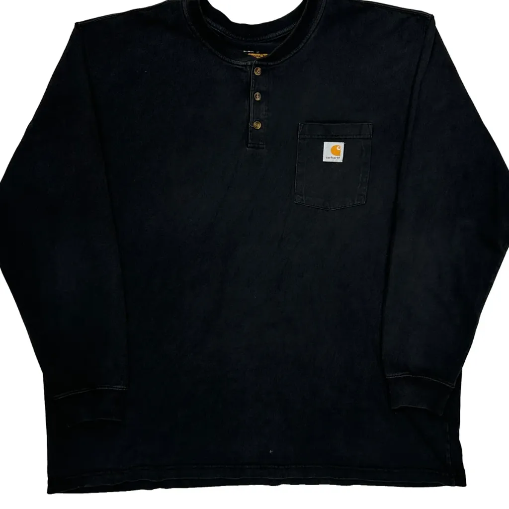 Original Fit Carhartt Long Sleeve T-Shirt - 2XL Black Cotton - Image 6