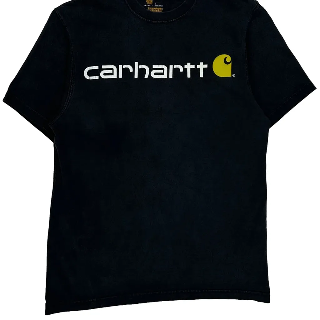Original Fit Carhartt Spellout T-Shirt - Small Black Cotton - Image 4