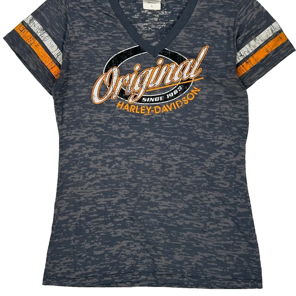 Original Since 1903 Harley Davidson Graphic T-Shirt - Large Grey Cotton - Image 4