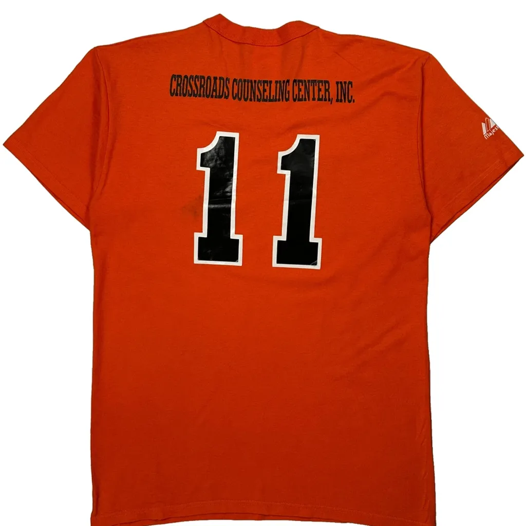 Orioles Majestic Mlb T-Shirt - Large Orange Cotton - Image 6