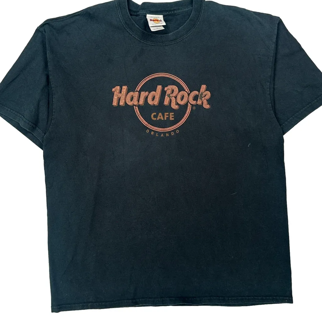 Orlando Hard Rock Cafe Graphic T-Shirt - XL Black Cotton - Image 5
