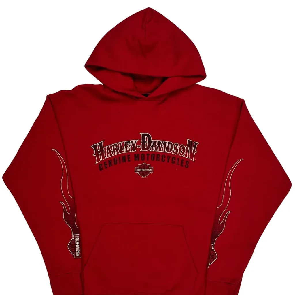 Orlando Harley Davidson Graphic Hoodie - Large Red Cotton - Image 5