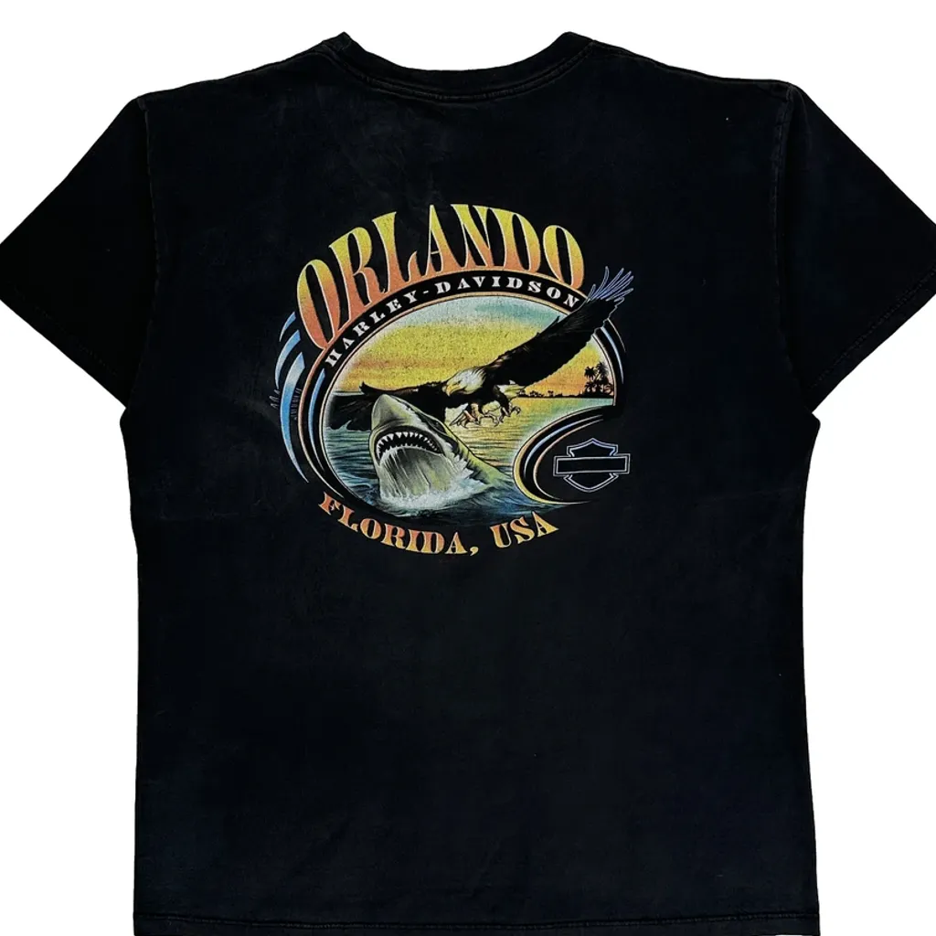 Orlando Harley Davidson Graphic T-Shirt - XL Black Cotton - Image 6