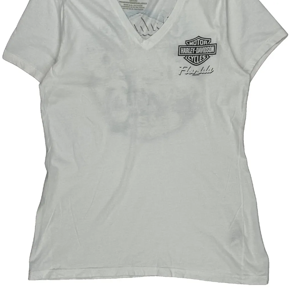 Orlando Harley Davidson Graphic T-Shirt - Small White Cotton - Image 5