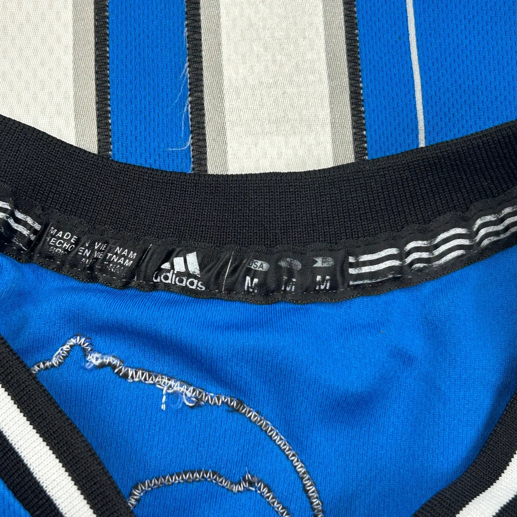 Orlando Magic Adidas Pinstripe Jersey - Medium Blue Polyester - Image 3