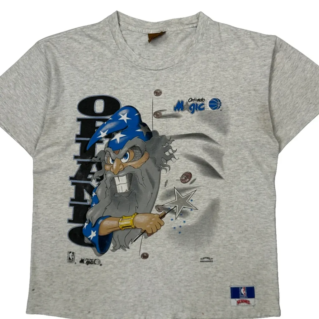 Orlando Magic Nutmeg Graphic T-Shirt - Large Grey Cotton - Image 4